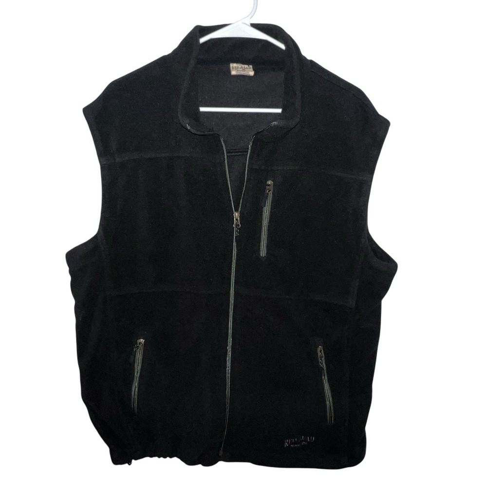 Redhead Vest Men's Size XL Black Fleece Full Zip Lined Zipper Pockets Outdoor